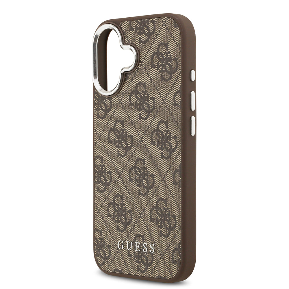 Apple iPhone 17 Kılıf Guess Orjinal Lisanslı M-safe Şarj Özellikli 4G Klasik Yazı Logolu Kapak Siyah