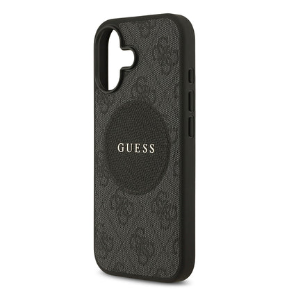 Apple iPhone 17 Kılıf Guess Orjinal Lisanslı M-safe Şarj Özellikli Yazı Logolu Circle Classic Kapak Pembe