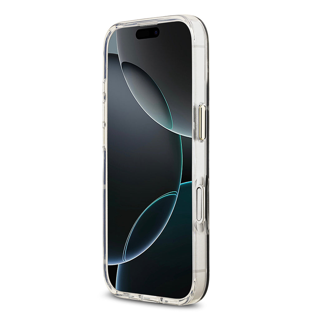 Apple iPhone 17 Kılıf Guess Orjinal Lisanslı Metal Kamera Çerçeveli Simli Aynalı Kapak Gold