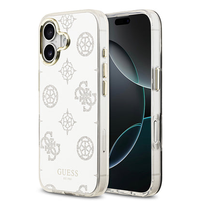 Apple iPhone 17 Kılıf Guess Orjinal Lisanslı Metal Kamera Çerçeveli Simli Aynalı Kapak Gümüş