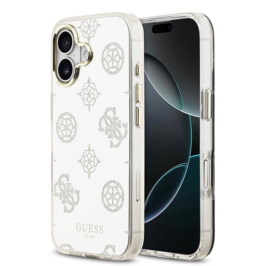 Apple iPhone 17 Kılıf Guess Orjinal Lisanslı Metal Kamera Çerçeveli Simli Aynalı Kapak Gümüş