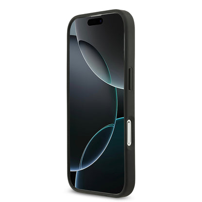 Apple iPhone 17 Kılıf Guess Orjinal Lisanslı Taşlı Arka Yüzey Üçgen Logolu Kapak Pembe