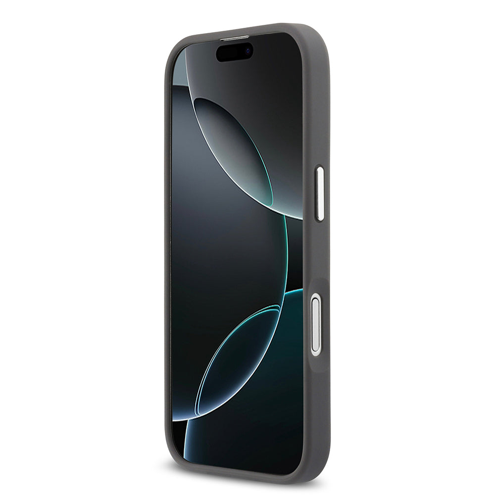 Apple iPhone 17 Kılıf Karl Lagerfeld Orjinal Lisanslı Metal Logolu K&C Heads Pin Kapak Siyah