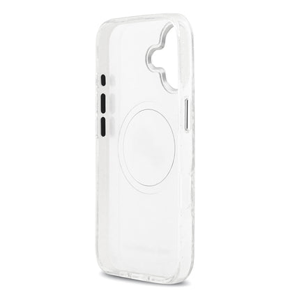 Apple iPhone 17 Kılıf Karl Lagerfeld Orjinal Lisanslı Parlayan Simli Karl & Choupette Heads Kapak Siyah