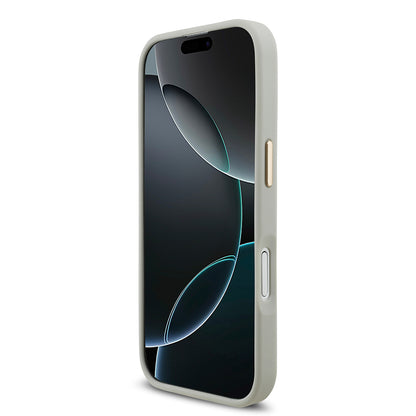 Apple iPhone 17 Kılıf Lacoste Orjinal Lisanslı M-safe Şarj Özellikli Champs Elysees PU Deri Tasarımlı Kapak Pembe