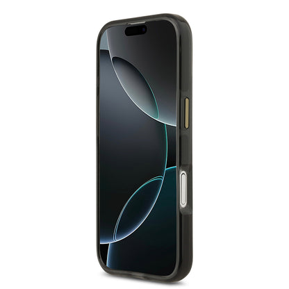 Apple iPhone 17 Kılıf Lacoste Orjinal Lisanslı M-safe Şarj Özellikli Gold Timsah Logolu Buzlu Kapak Beyaz