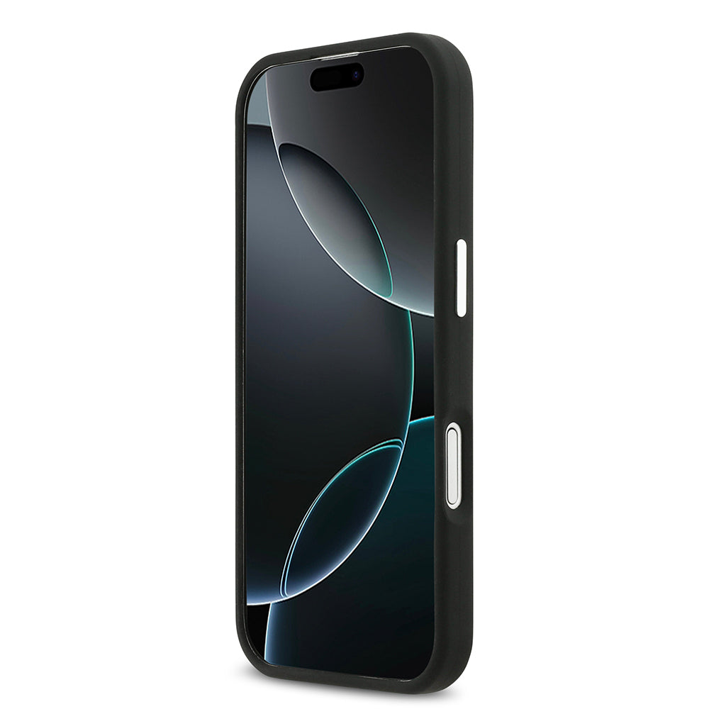 Apple iPhone 17 Kılıf Lacoste Orjinal Lisanslı M-safe Şarj Özellikli İkonik Logolu Metal Kamera Çerçeveli Silikon Kapak Siyah