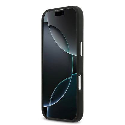 Apple iPhone 17 Kılıf Lacoste Orjinal Lisanslı M-safe Şarj Özellikli İkonik Logolu Metal Kamera Çerçeveli Silikon Kapak Siyah