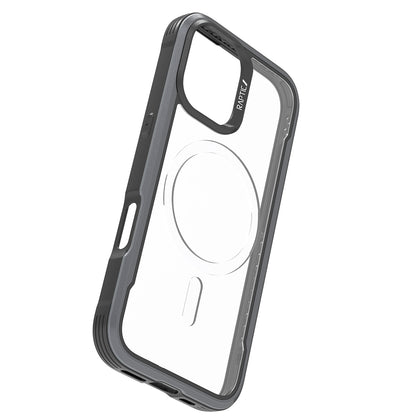 Apple iPhone 17 Kılıf M-safe Şarj Özellikli Airbagli Raptic Shield Serisi Şeffaf Arka Yüzey Kapak Siyah