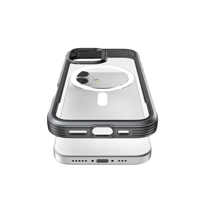 Apple iPhone 17 Kılıf M-safe Şarj Özellikli Airbagli Raptic Shield Serisi Şeffaf Arka Yüzey Kapak Siyah