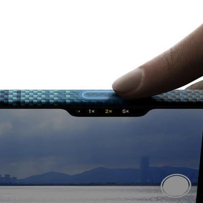 Apple iPhone 17 Kılıf M-safe Şarj Özellikli Aramid Fiber Pitaka Tactile Woven Sunset-Moonrise Serisi Kapak Kahverengi