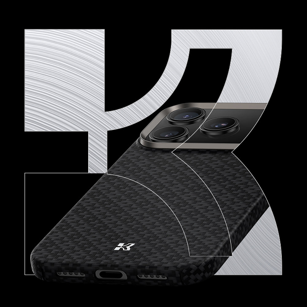 Apple iPhone 17 Kılıf M-Safe Şarj Özellikli Benks ArmorAir ArmorGrid Serisi Kevlar Kapak Mavi