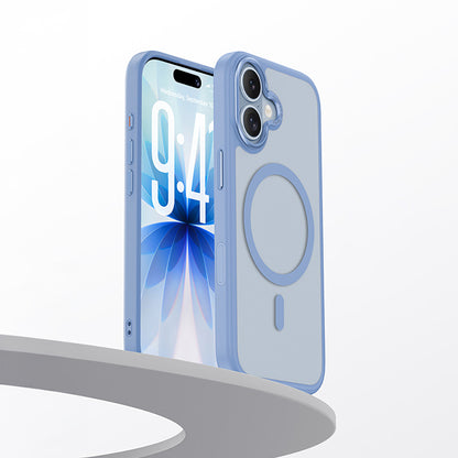 Apple iPhone 17 Kılıf M-safe Şarj Özellikli Benks Mist Protective Kapak Açık Yeşil