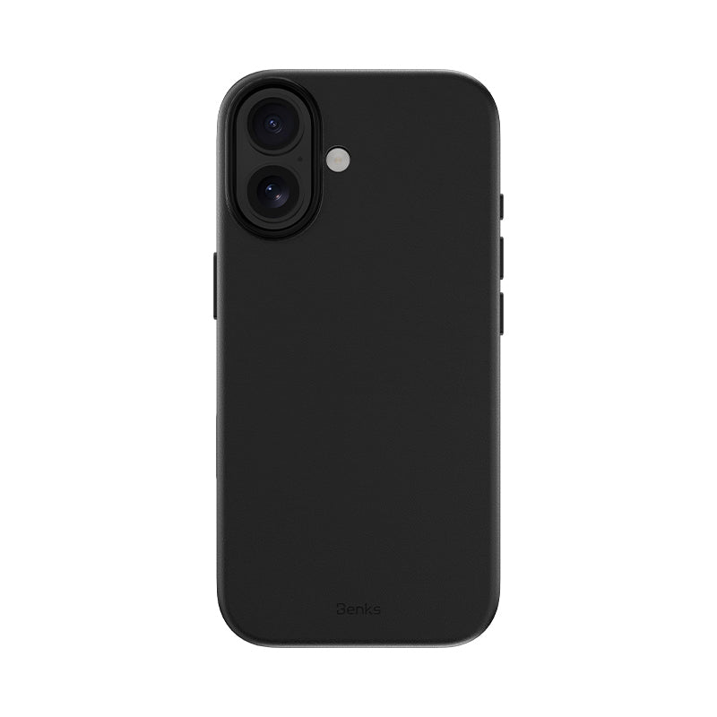 Apple iPhone 17 Kılıf M-safe Şarj Özellikli Çizilmeye Dayanıklı Benks VitaPro Serisi PU Deri Kapak Siyah