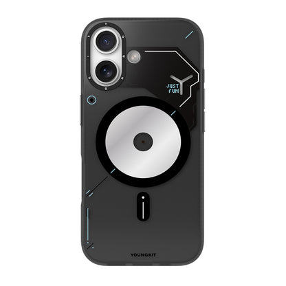 Apple iPhone 17 Kılıf M-safe Şarj Özellikli Disk Desenli Youngkit Disc Battle Kapak