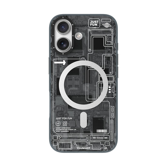 Apple iPhone 17 Kılıf M-safe Şarj Özellikli Kamera Denetim Butonlu Youngkit Technology Serisi Kapak
