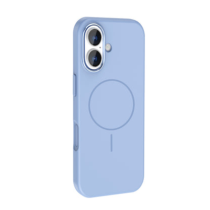 Apple iPhone 17 Kılıf M-Safe Şarj Özellikli Metal Kamera Çerçeveli Zore Edi Silikon Kapak Titanyum-Gri