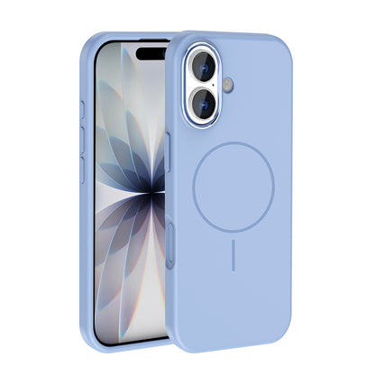 Apple iPhone 17 Kılıf M-Safe Şarj Özellikli Metal Kamera Çerçeveli Zore Edi Silikon Kapak Turuncu