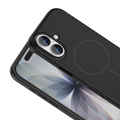 Apple iPhone 17 Kılıf M-Safe Şarj Özellikli Metal Kamera Çerçeveli Zore Edi Silikon Kapak Turuncu