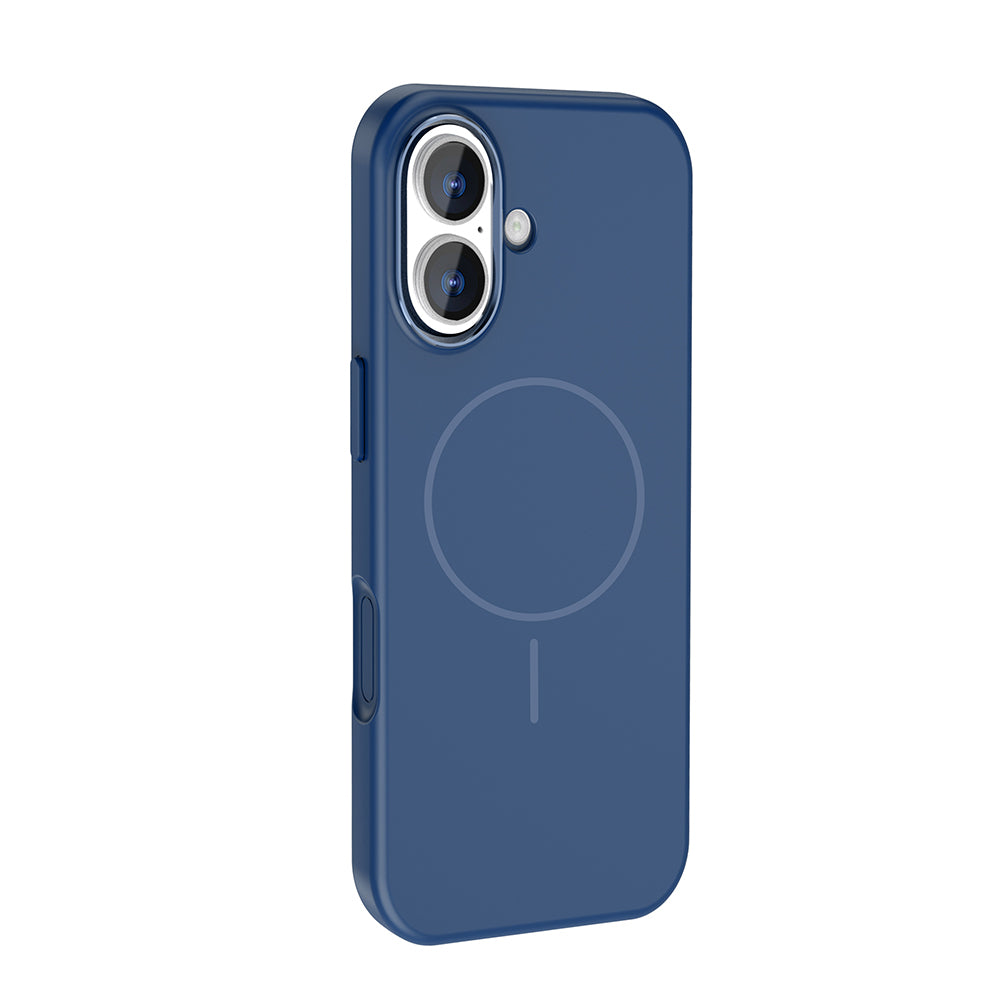 Apple iPhone 17 Kılıf M-Safe Şarj Özellikli Metal Kamera Çerçeveli Zore Edi Silikon Kapak Titanyum-Gri