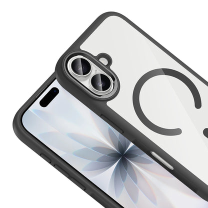 Apple iPhone 17 Kılıf M-Safe Şarj Özellikli Metal Kamera Çerçeveli Zore Tiko Kapak Yeşil