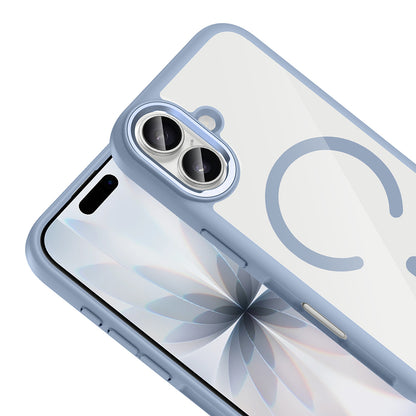 Apple iPhone 17 Kılıf M-Safe Şarj Özellikli Metal Kamera Çerçeveli Zore Tiko Kapak Gri