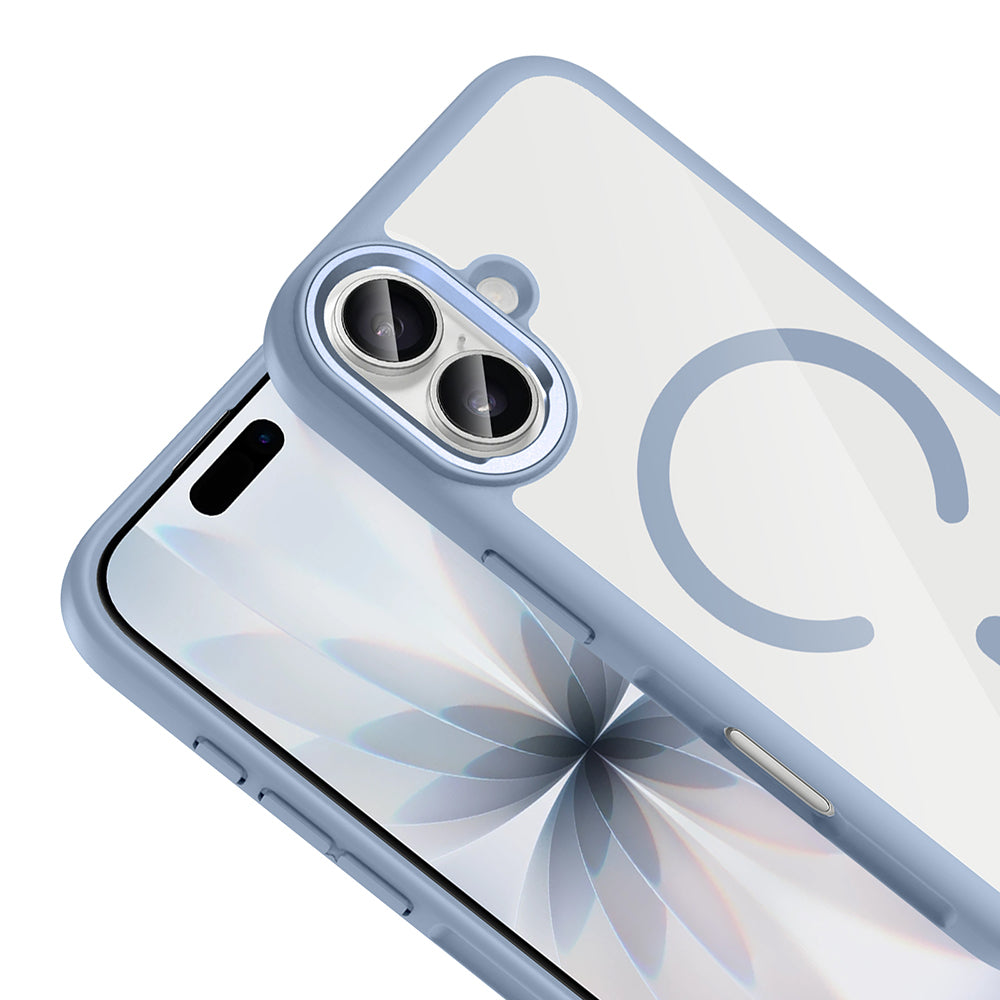 Apple iPhone 17 Kılıf M-Safe Şarj Özellikli Metal Kamera Çerçeveli Zore Tiko Kapak Yeşil