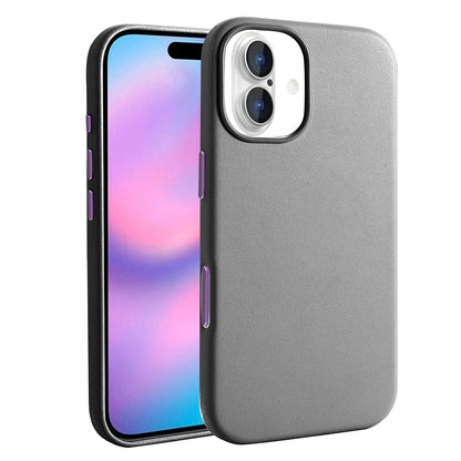 Apple iPhone 17 Kılıf M-safe Şarj Özellikli PU Deri Görünümlü Zore Kupra Kapak Siyah