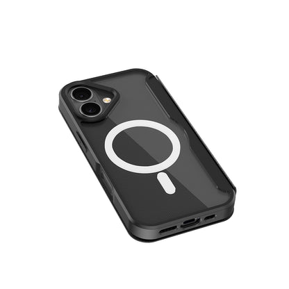 Apple iPhone 17 Kılıf M-Safe Şarj Özellikli Raptic Air Folio Şeffaf Kartlıklı Kapaklı Kılıf Siyah