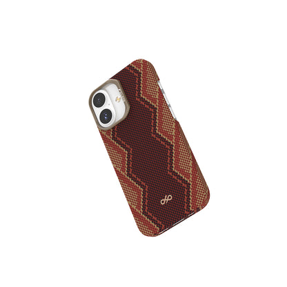 Apple iPhone 17 Kılıf M-safe Şarj Özellikli Raptic Aramid Skin Bionic Serisi Kapak Kırmızı