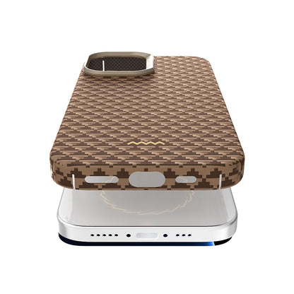 Apple iPhone 17 Kılıf M-safe Şarj Özellikli Raptic Aramid Skin Origin Serisi Kapak Lacivert