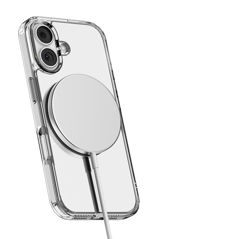 Apple iPhone 17 Kılıf M-safe Şarj Özellikli Standlı Airbag Tasarımlı Mutural Fresh Serisi Kapak Şeffaf