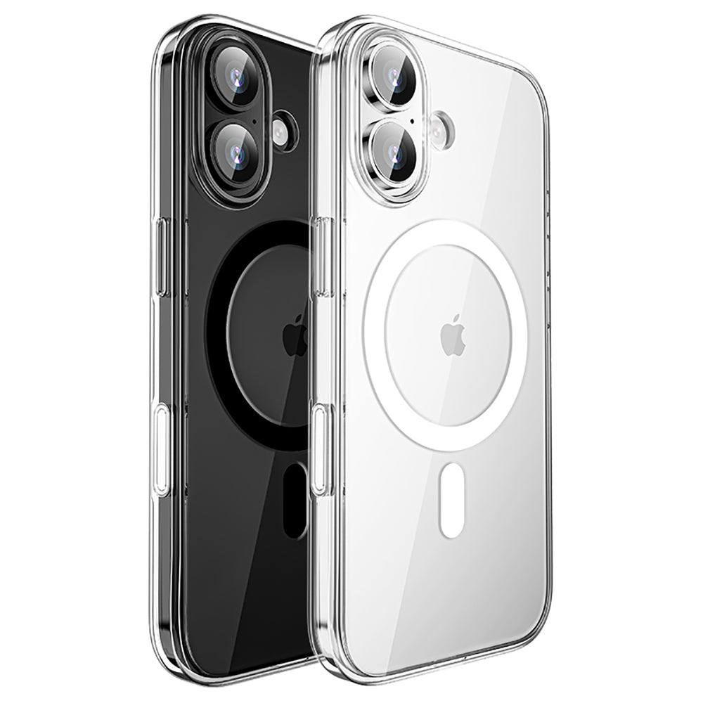 Apple iPhone 17 Kılıf M-safe Şarj Özellikli Transparan Sert PC Wlons Pita Kapak Şeffaf