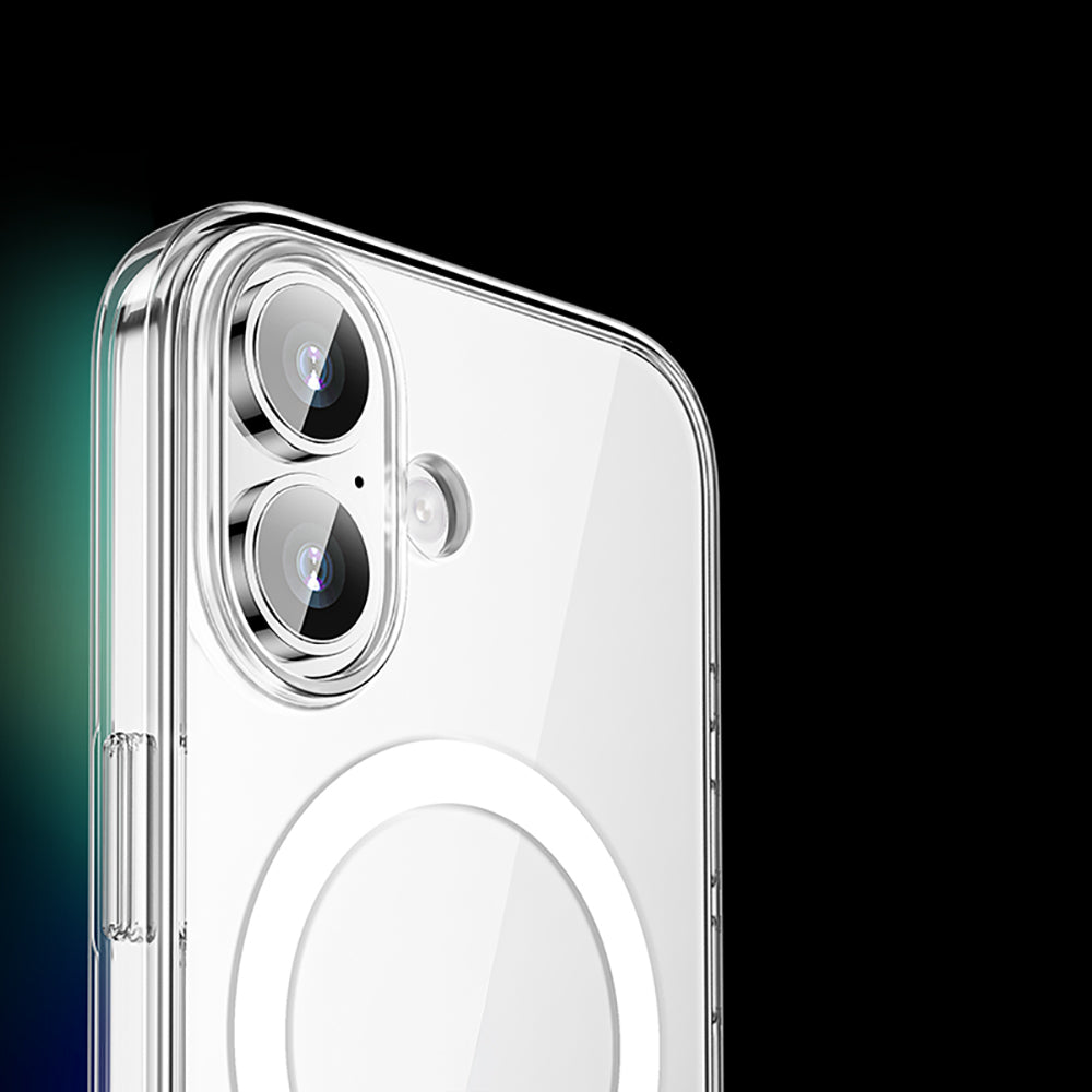 Apple iPhone 17 Kılıf M-safe Şarj Özellikli Transparan Sert PC Wlons Pita Kapak Şeffaf