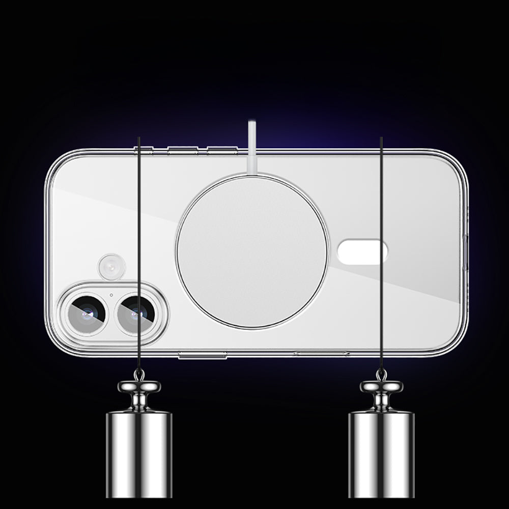 Apple iPhone 17 Kılıf M-safe Şarj Özellikli Transparan Sert PC Wlons Pita Kapak Şeffaf