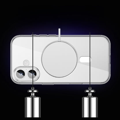 Apple iPhone 17 Kılıf M-safe Şarj Özellikli Transparan Sert PC Wlons Pita Kapak Şeffaf