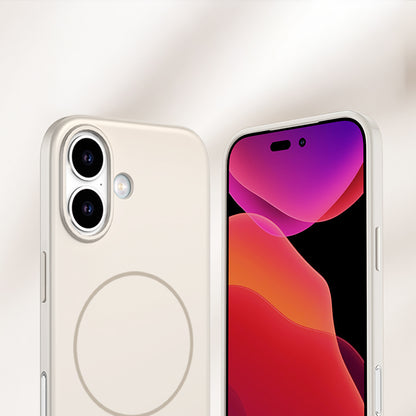 Apple iPhone 17 Kılıf M-safe Şarj Özellikli Wlons Liza Kapak Beyaz