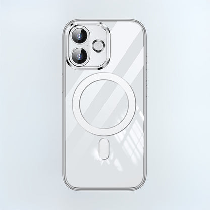 Apple iPhone 17 Kılıf M-safe Şarj Özellikli Wlons Standlı Efsane Kapak Gümüş