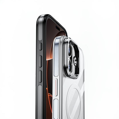 Apple iPhone 17 Kılıf M-safe Şarj Özellikli Wlons Standlı Efsane Kapak Gümüş