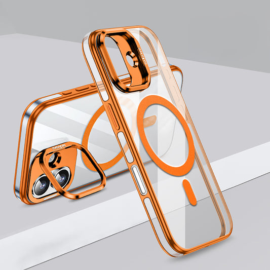 Apple iPhone 17 Kılıf M-safe Şarj Özellikli Wlons Standlı Efsane Kapak Gümüş