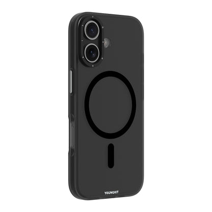 Apple iPhone 17 Kılıf M-safe Şarj Özellikli Youngkit Hidden Sand Serisi Kapak Turuncu