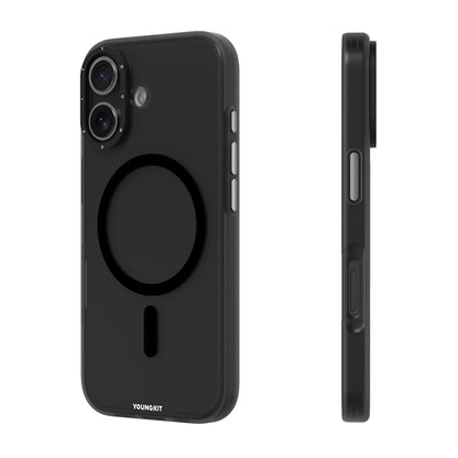 Apple iPhone 17 Kılıf M-safe Şarj Özellikli Youngkit Hidden Sand Serisi Kapak Mavi