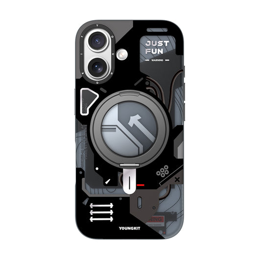 Apple iPhone 17 Kılıf M-safe Şarj Özellikli Youngkit Starship Serisi Kapak Siyah