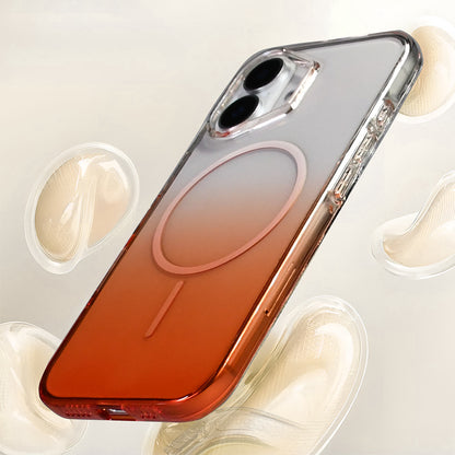 Apple iPhone 17 Kılıf M-Safe Şarj Özellikli Zore Septik Silikon Kapak Turuncu