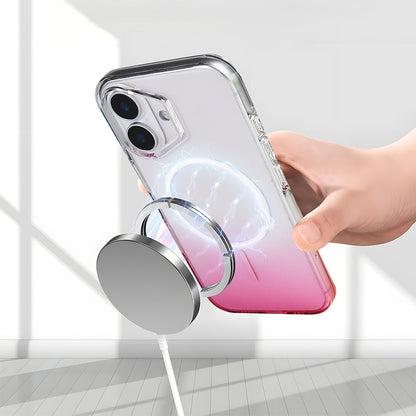 Apple iPhone 17 Kılıf M-Safe Şarj Özellikli Zore Septik Silikon Kapak Turuncu