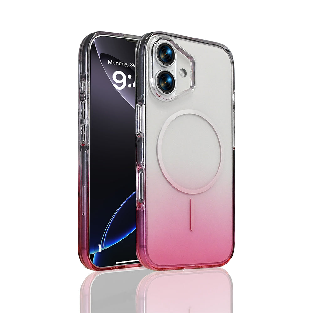 Apple iPhone 17 Kılıf M-Safe Şarj Özellikli Zore Septik Silikon Kapak Pembe