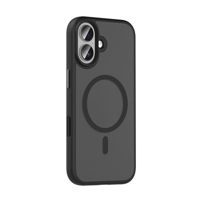 Apple iPhone 17 Kılıf Mat Arka Yüzey Wireless Şarj Özellikli Zore Flet M-safe Kapak Turuncu