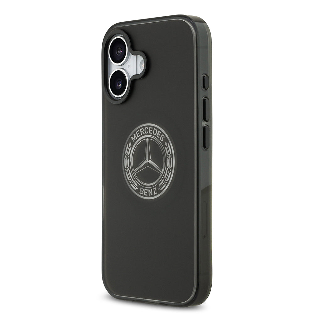 Apple iPhone 17 Kılıf Mercedes Benz Orjinal Lisanslı M-safe Şarj Özellikli Buzlu PC Nostaljik Yıldız Dizayn Kapak Beyaz