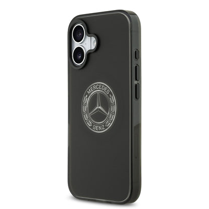 Apple iPhone 17 Kılıf Mercedes Benz Orjinal Lisanslı M-safe Şarj Özellikli Buzlu PC Nostaljik Yıldız Dizayn Kapak Beyaz