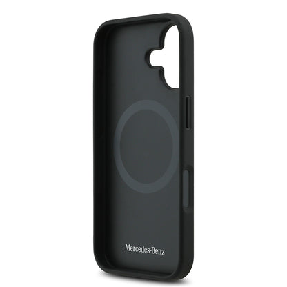 Apple iPhone 17 Kılıf Mercedes Benz Orjinal Lisanslı M-safe Şarj Özellikli Hakiki Deri Nostaljik Yıldız Dizayn Kapak Kahverengi